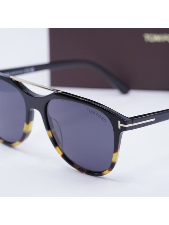 Tom Ford FT1098 05A Damian-02 Aviator Sunglasses - Black/Havana/Smoke main image 9